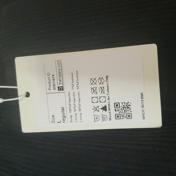 NWT Halara Pull-On Black Wideleg Ribbed Pants Size Large Elastic Waist Pockets - Picture 2 of 11